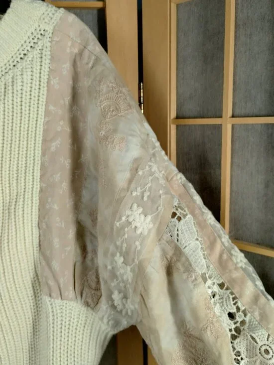 Anthropologie Pilcro Martine Peasant Sleeve Sweater Size XSP - Picture 4 of 11